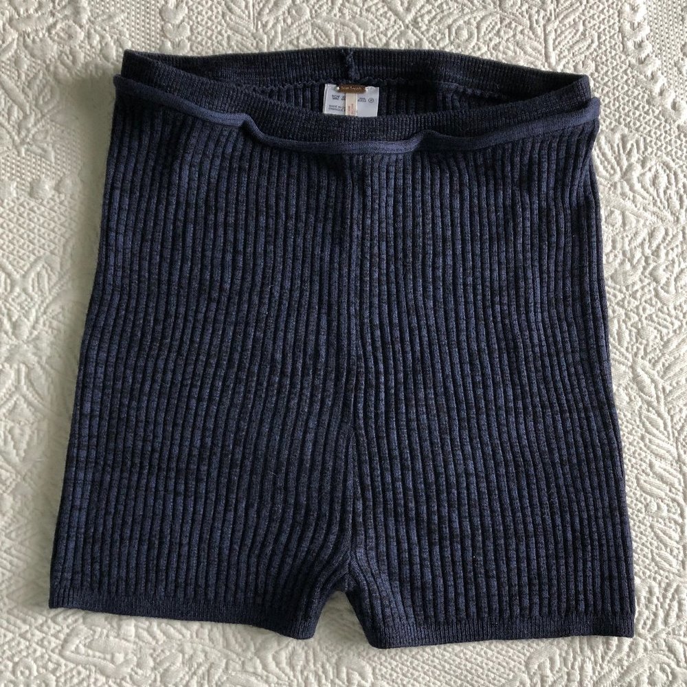 Free People | Navy Blue Knit Bike Shorts
